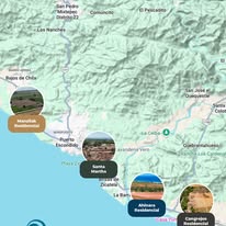 Mapa de zonas en Puerto Escondido